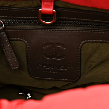 Chanel Nylon Quilted Small Coco Cocoon Tote Red 6 of 13