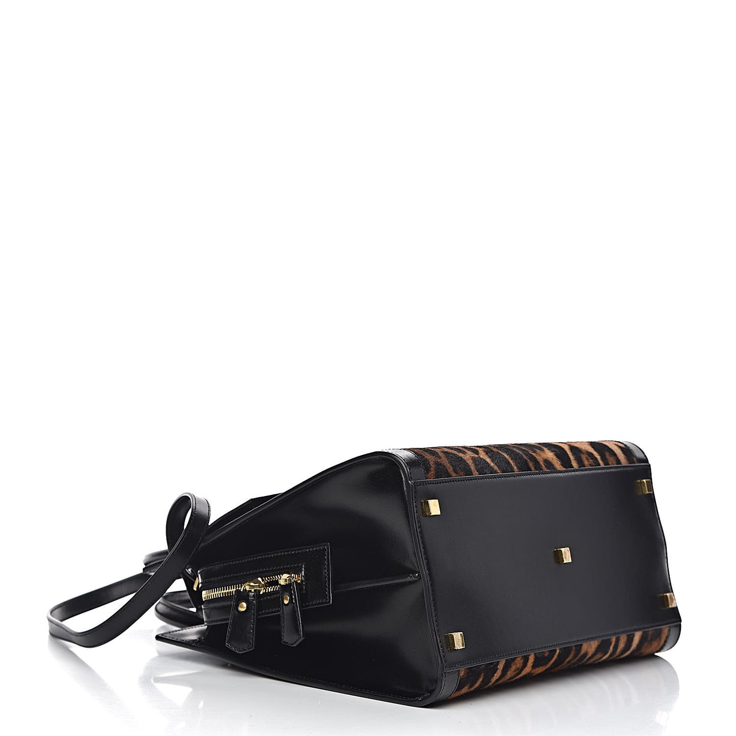 Calf Hair Calfskin Monogram Medium Uptown Tote Black