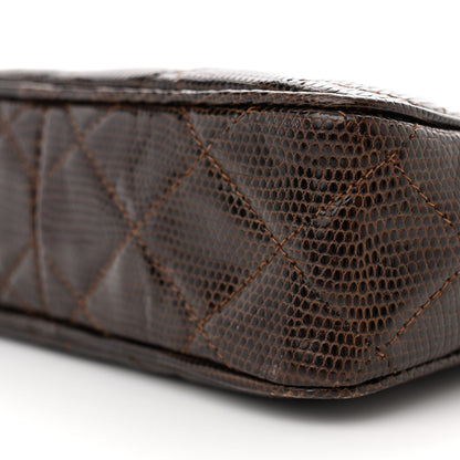 Chanel Lizard Quilted Tassel Camera Case Brown 10 of 15