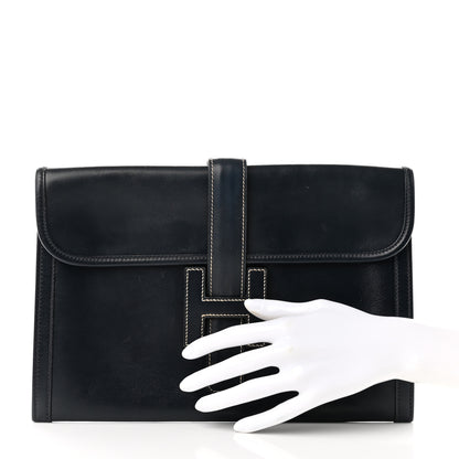 Hermes Box Jige PM Clutch Bleu Marine 2 of 8