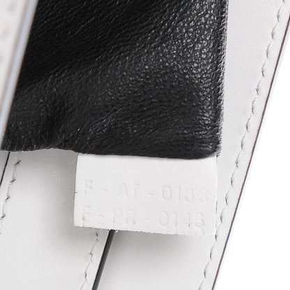 Celine Satin Calfskin Mini Bi-Color Luggage White Black 7 of 9