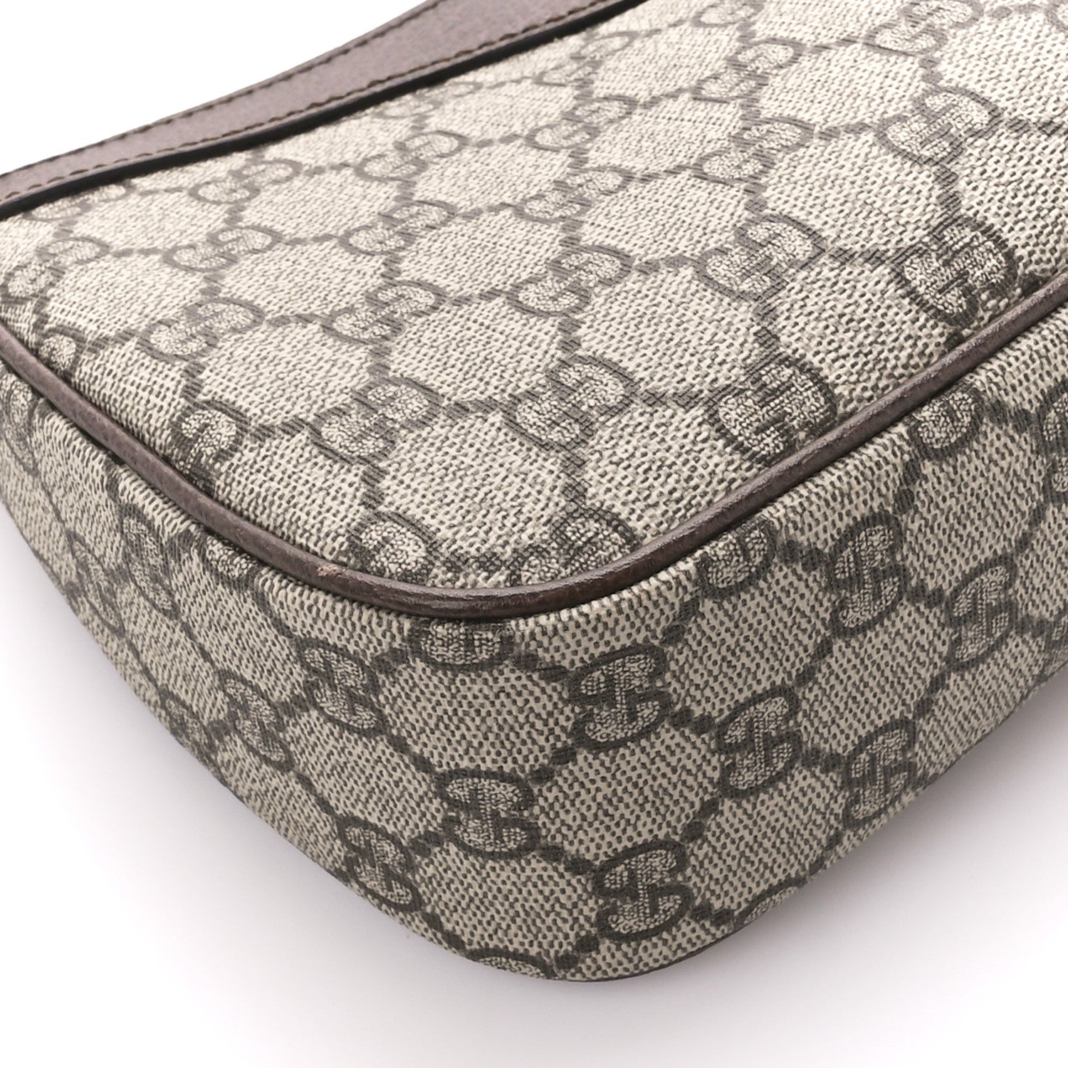 Gucci GG Supreme Monogram Textured Dollar Calfskin Small Ophidia Hobo Beige Ebony New Acero 10 of 12
