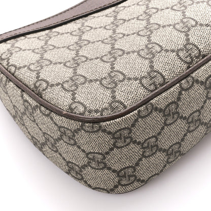 Gucci GG Supreme Monogram Textured Dollar Calfskin Small Ophidia Hobo Beige Ebony New Acero 10 of 12