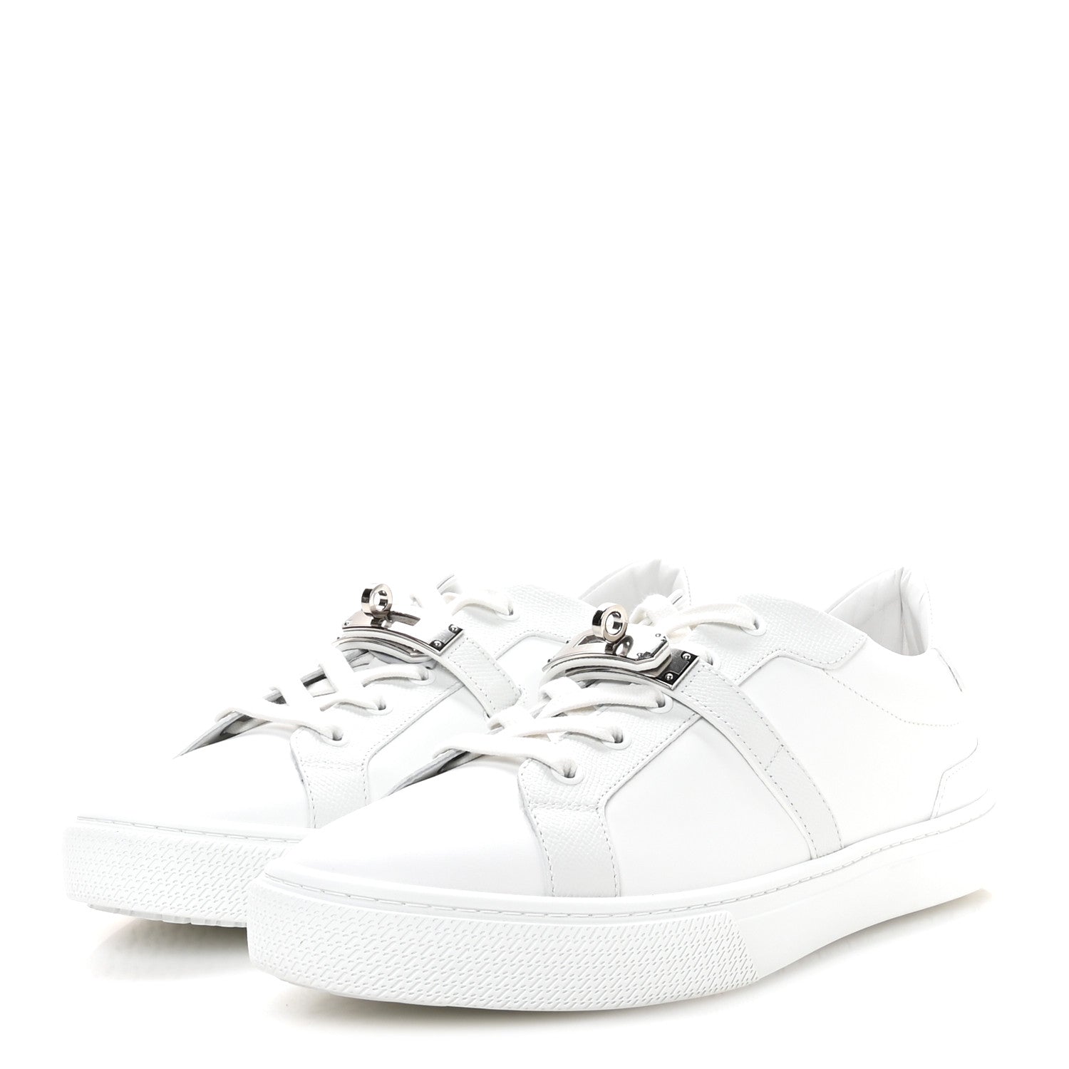 Hermes Calfskin Epsom Mens Day Sneakers 42 White 4 of 9
