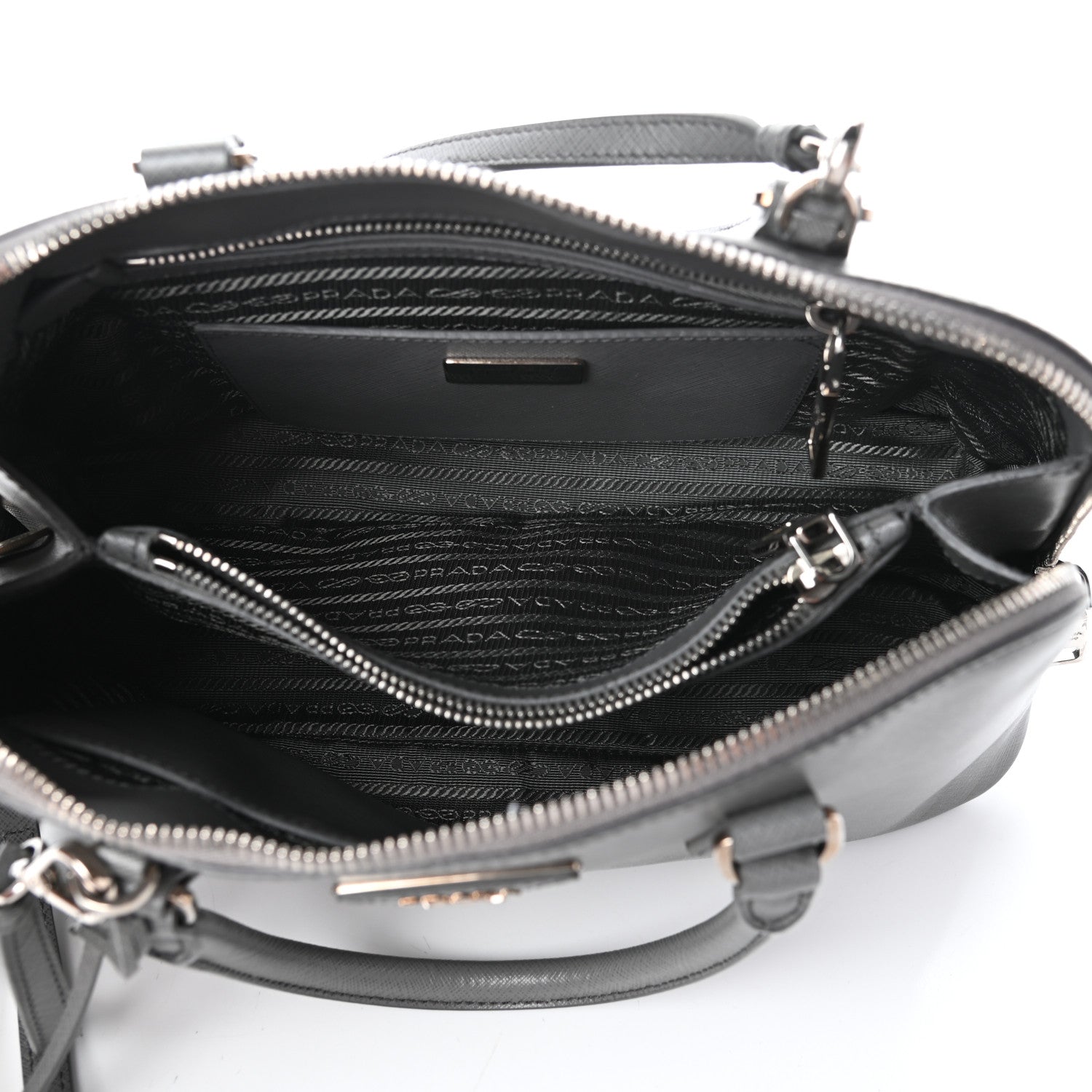 Prada Saffiano Vernice Medium Promenade Tote Marmo 5 of 9
