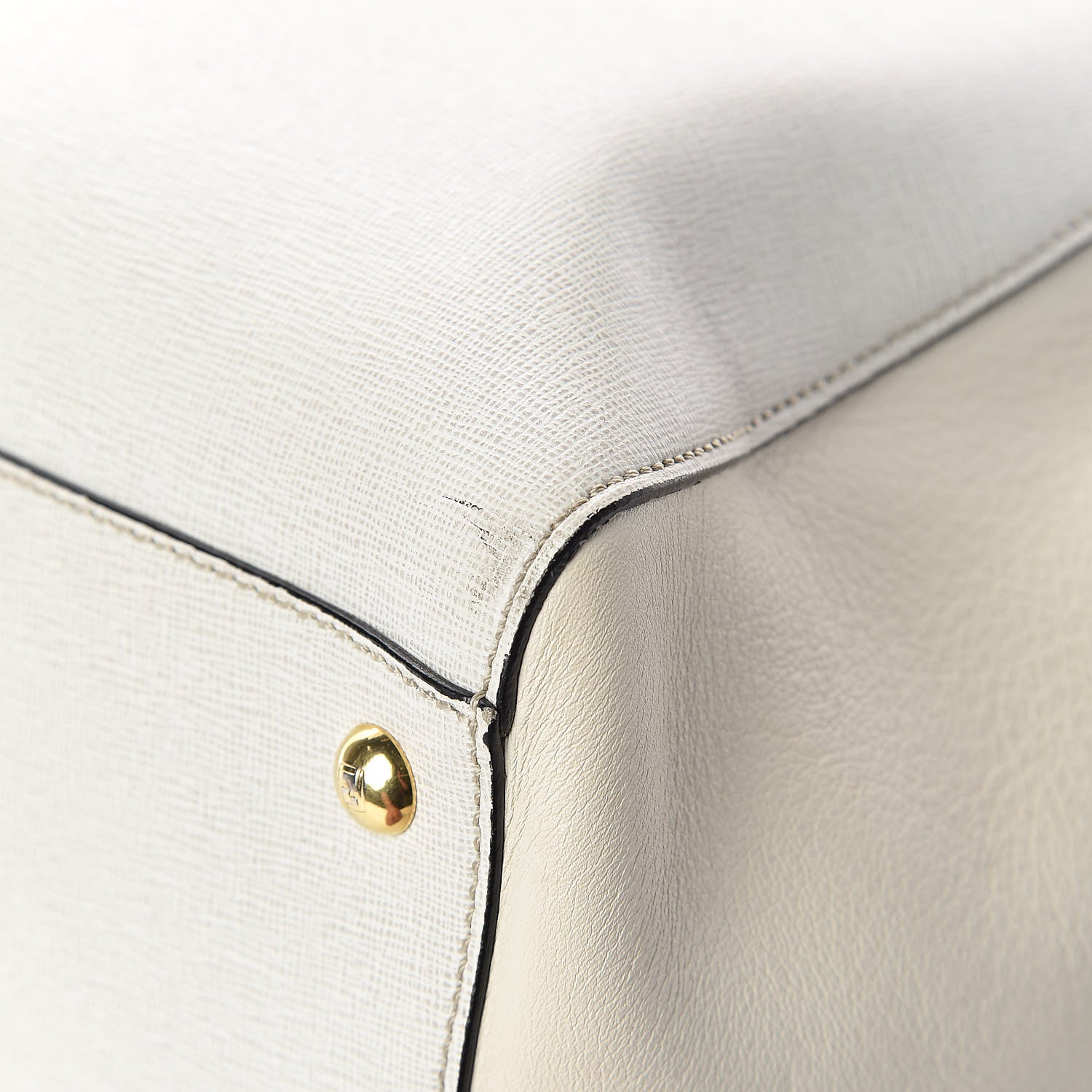 Fendi Vitello Elite Large 2Jours Tote Latte Bianco 13 of 15