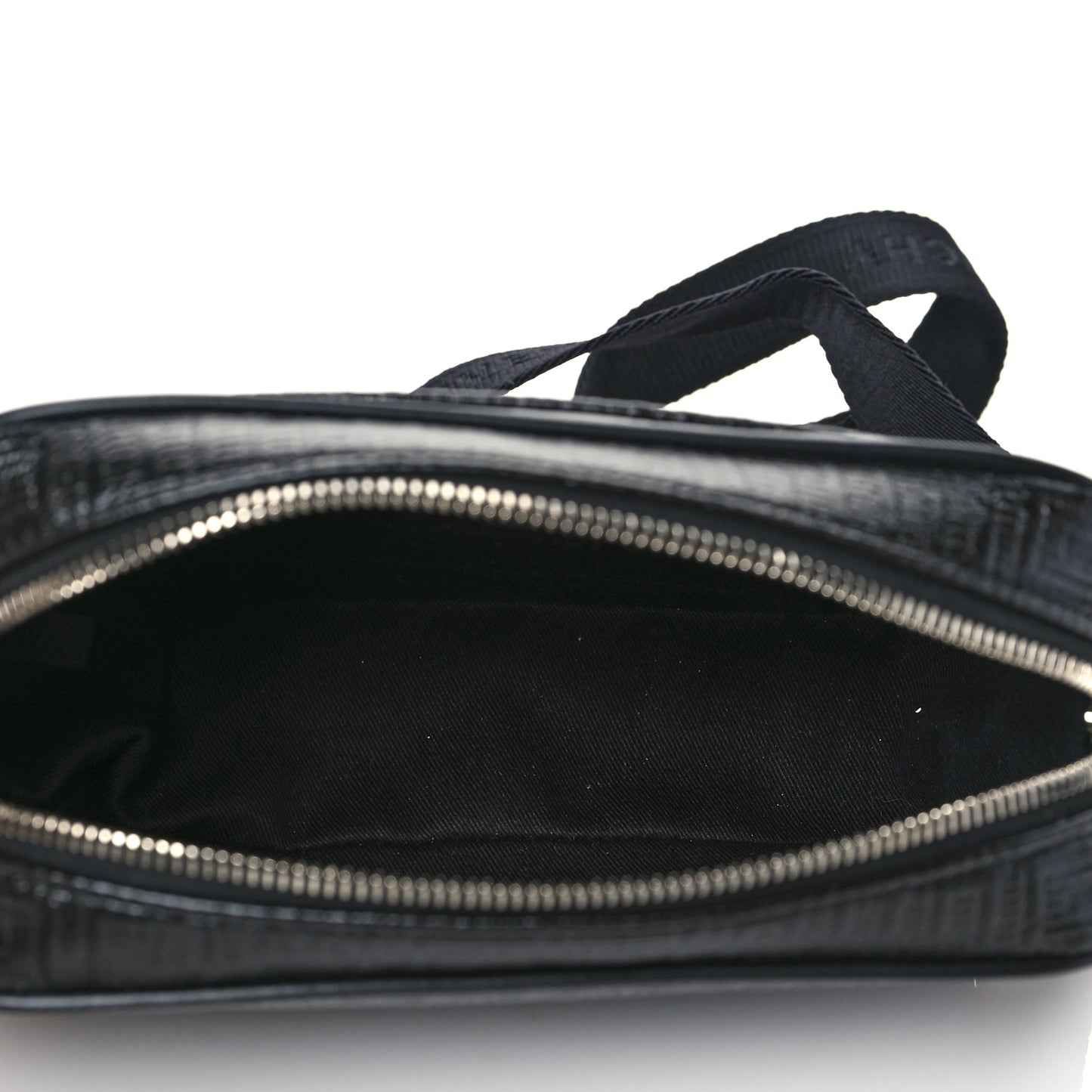 Coated Canvas Logo Embossed G Essentials Camera Bag Black