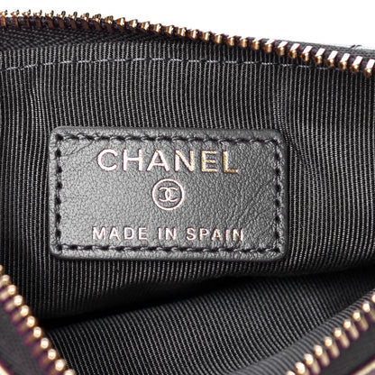 Chanel Iridescent Lambskin Quilted Small Cosmetic Case Purple 6 of 13