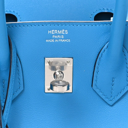 Hermes Swift Birkin 25 Bleu Frida 7 of 14