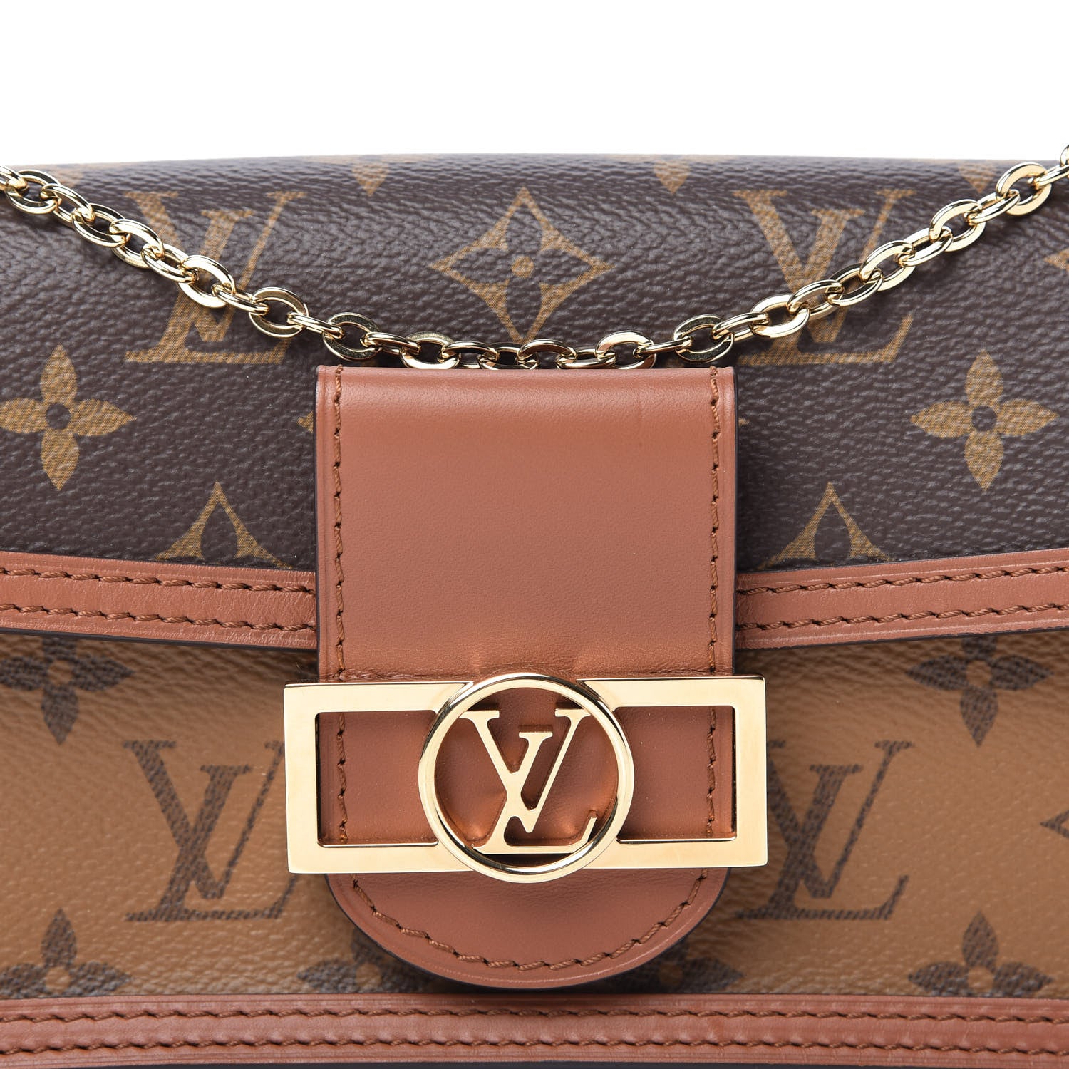 Louis Vuitton Reverse Monogram Dauphine Chain Wallet 9 of 9