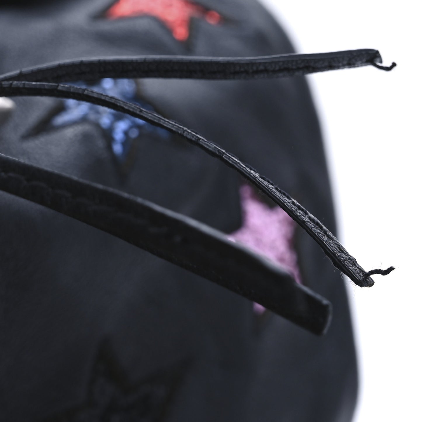 Lambskin Star Applique Mini City California Backpack Black