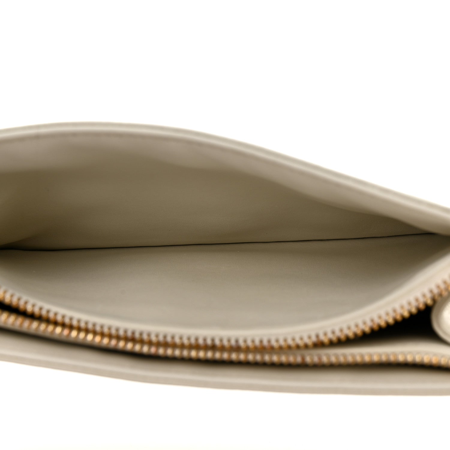 Christian Dior Calfskin Cannage Caro Zipped Pouch With Chain Latte 5 of 14