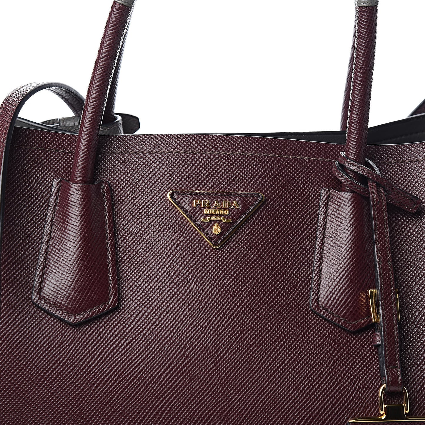 Saffiano Cuir Medium Double Bag Granato Marmo
