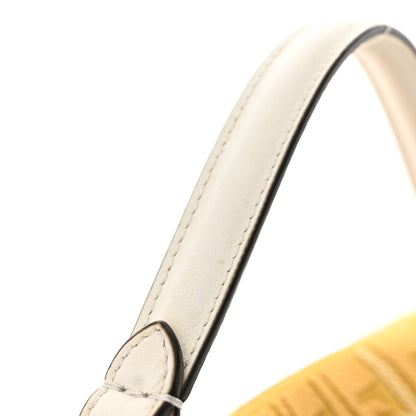 Fendi X SARA COLEMAN Canvas Vitello King Seta FF Fish Eye Embroidered Baguette Mostarda White Ice 11 of 11