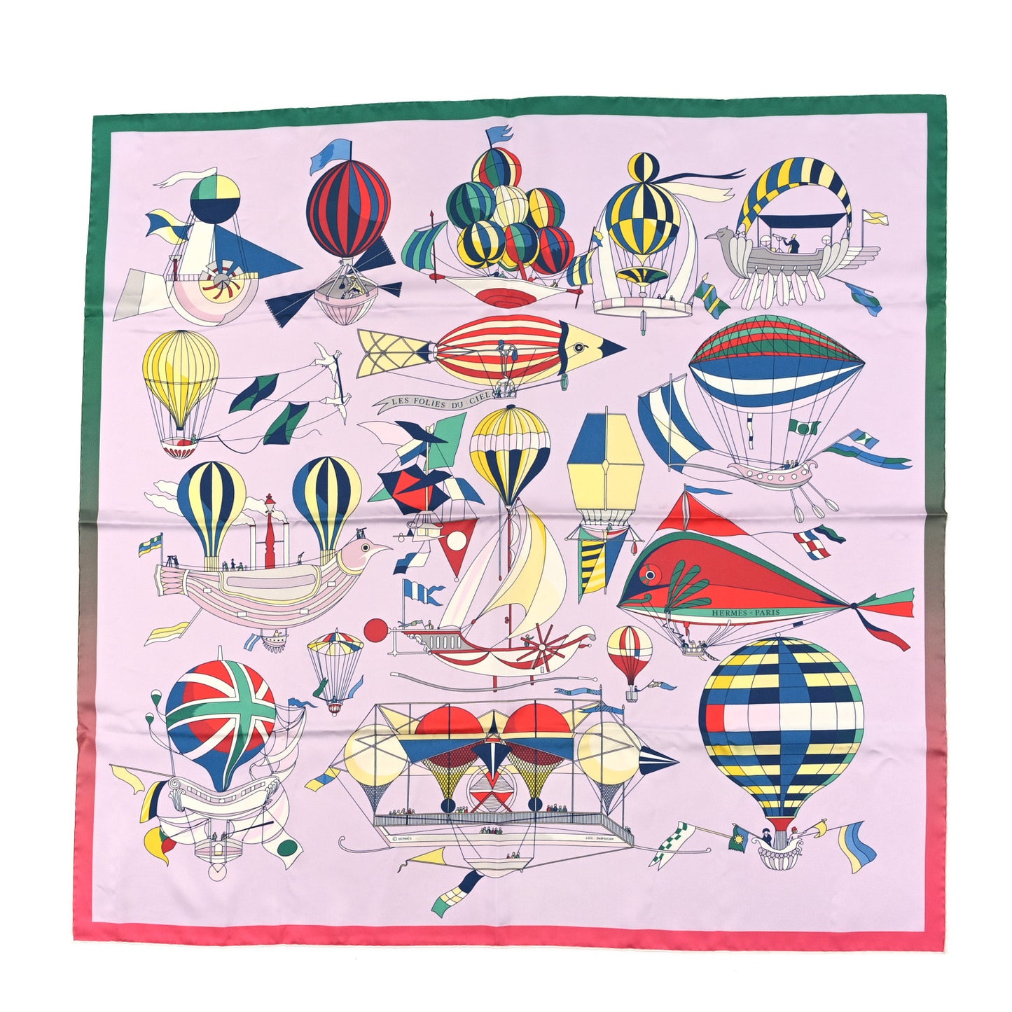 Silk Les Folies Du Ciel Double Face Scarf 90