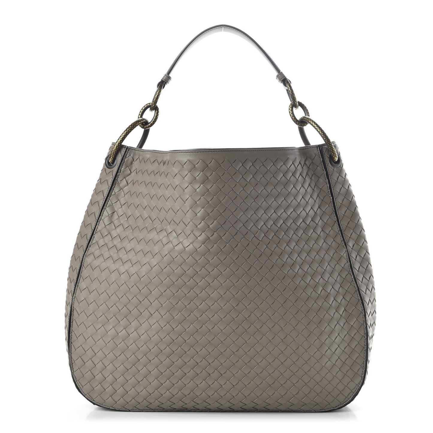 Nappa Intrecciato Medium Loop Steel
