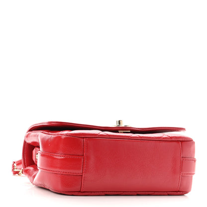 Chanel Shiny Aged Calfskin Quilted Mini Hold The Line Flap Red 4 of 10