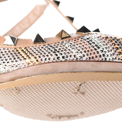 Valentino Garavani Nappa Crystal Native Couture 1975 Rockstud Ankle Strap Pumps 37 Mandarin Sorbet 13 of 13