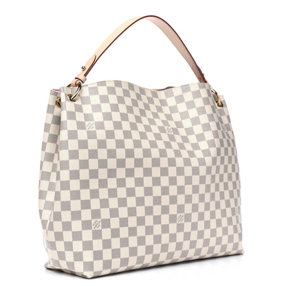 Louis Vuitton Damier Azur Graceful MM Rose Ballerine 3 of 13