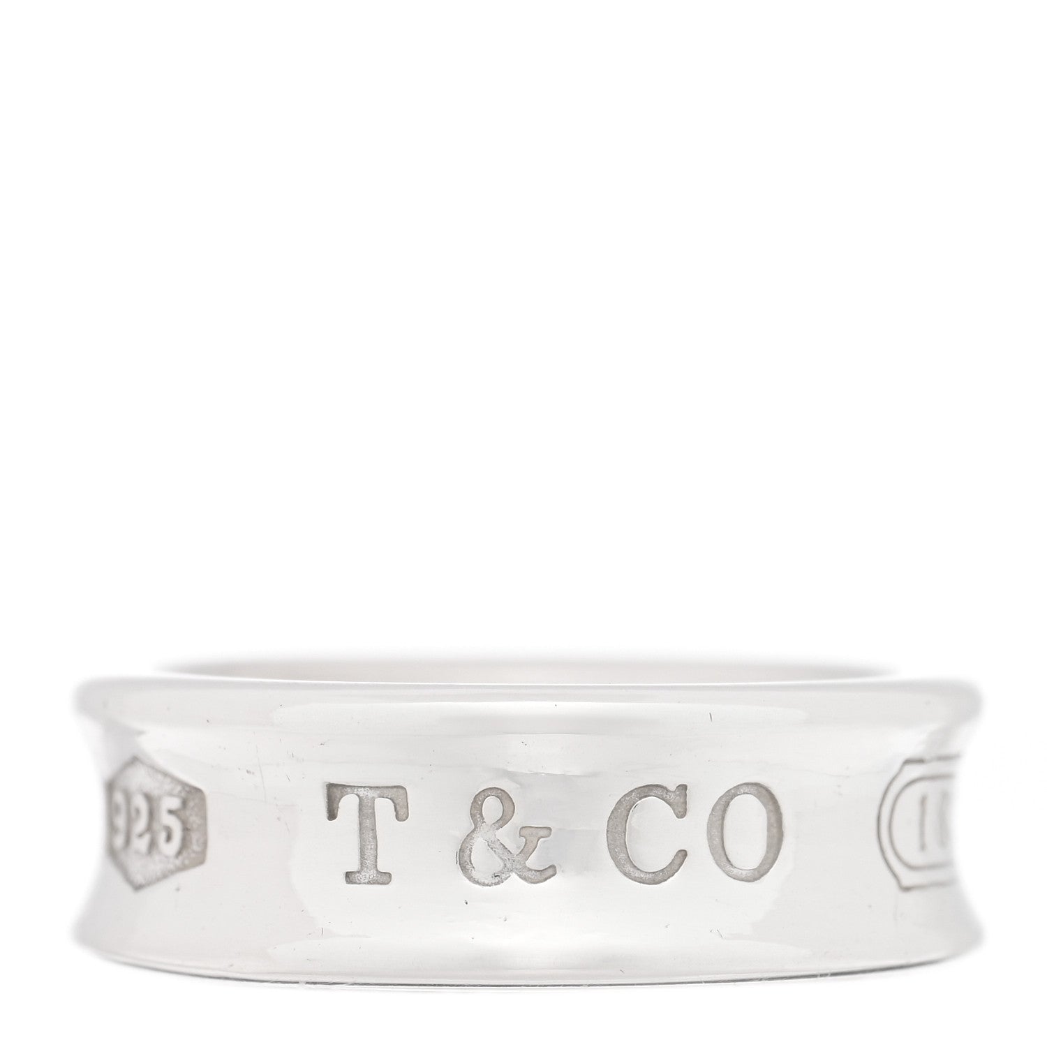 Tiffany Sterling Silver 1837 Band Ring 51 5.75 1 of 4