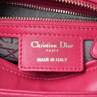 Christian Dior Lambskin Cannage Medium Lady Dior Fuchsia 6 of 8
