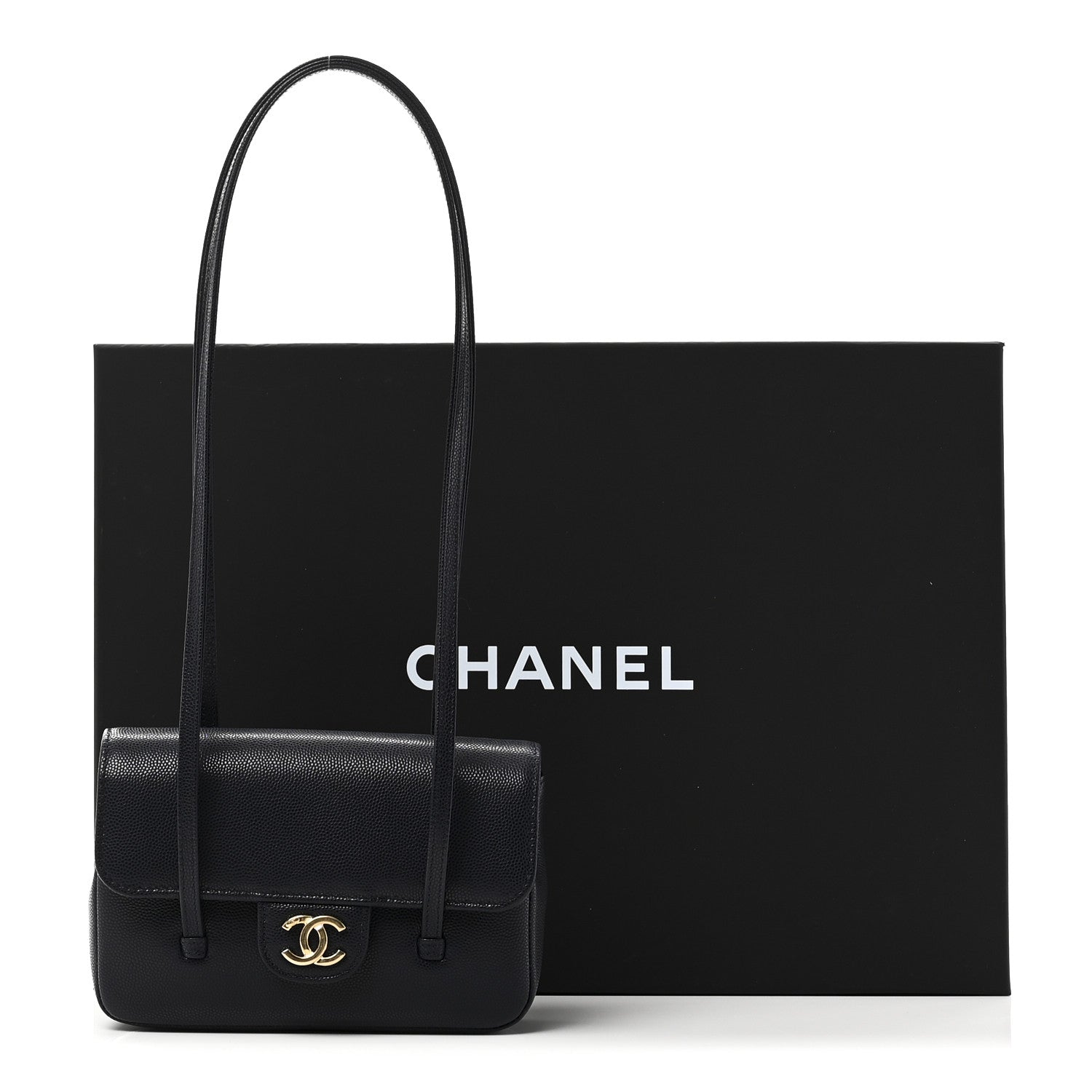 Chanel Shiny Caviar Mini Preppy Coco Shoulder Bag Dark Blue 11 of 11