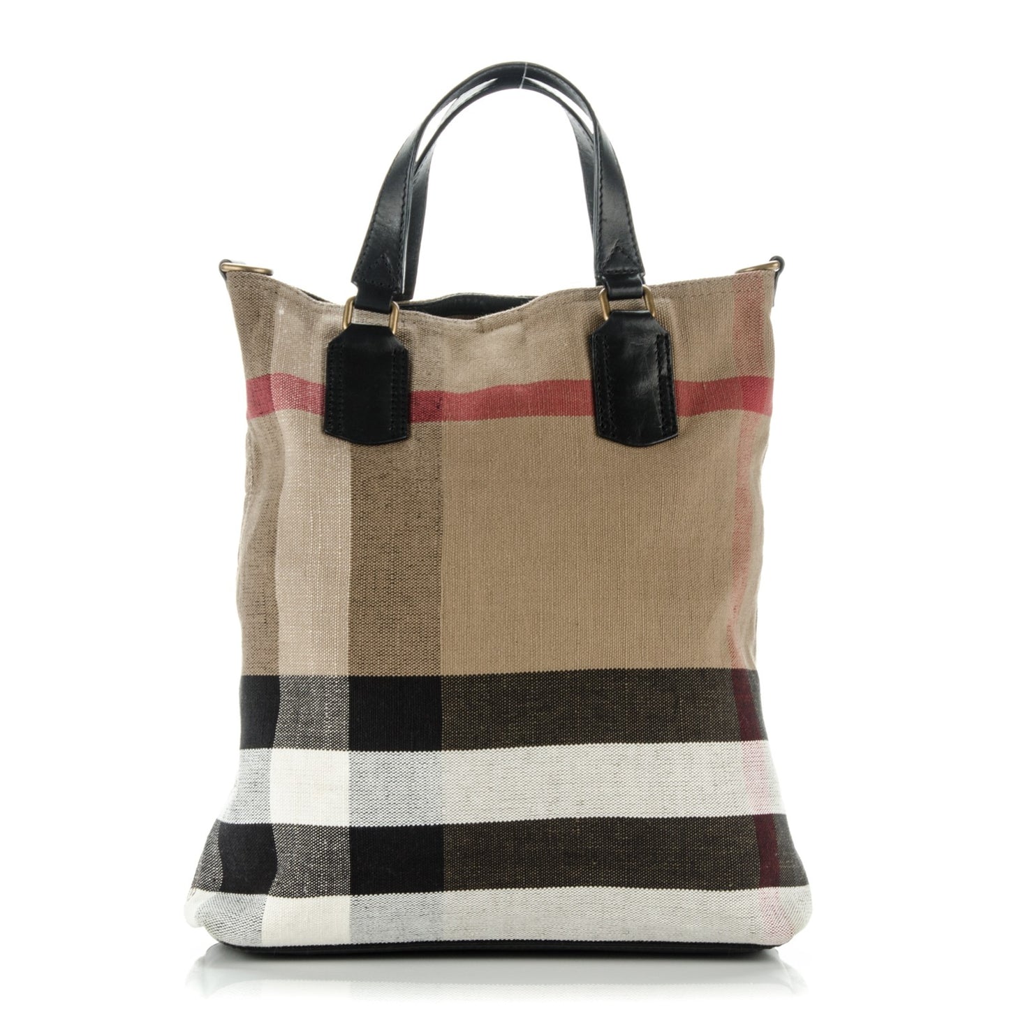 Canvas Mega Check Medium Tottenham Brit Tote Black