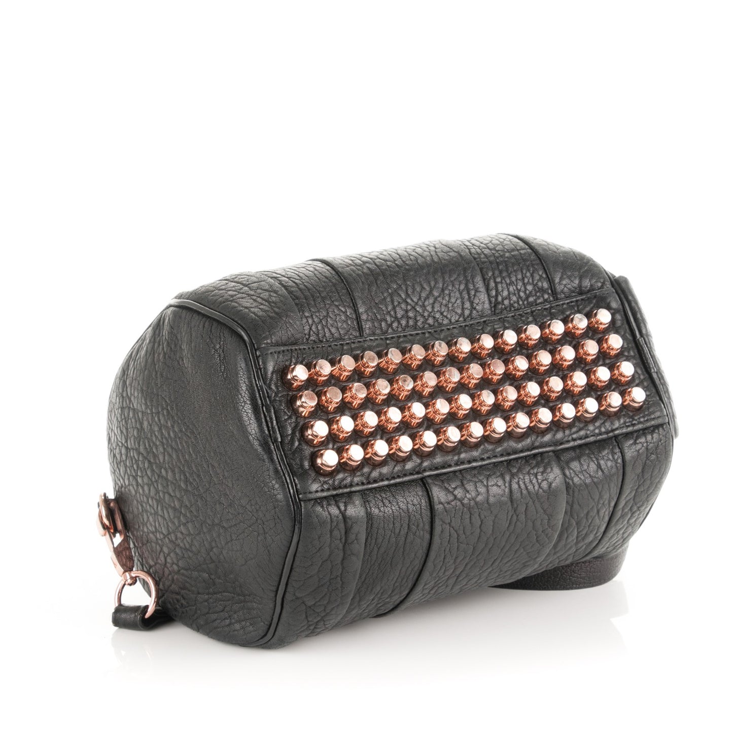 Pebbled Lambskin Rockie Black Rose Gold Hardware