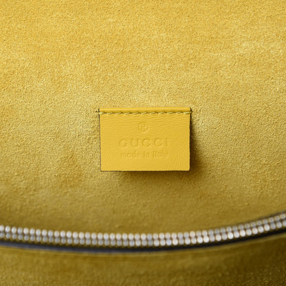 Gucci GG Supreme Monogram Crystal Bow Embroidered Medium Dionysus Shoulder Bag Yellow 6 of 9