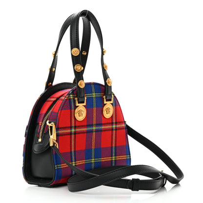 Versace Tartan Small Medallion Tribute Bowling Bag Red 3 of 14
