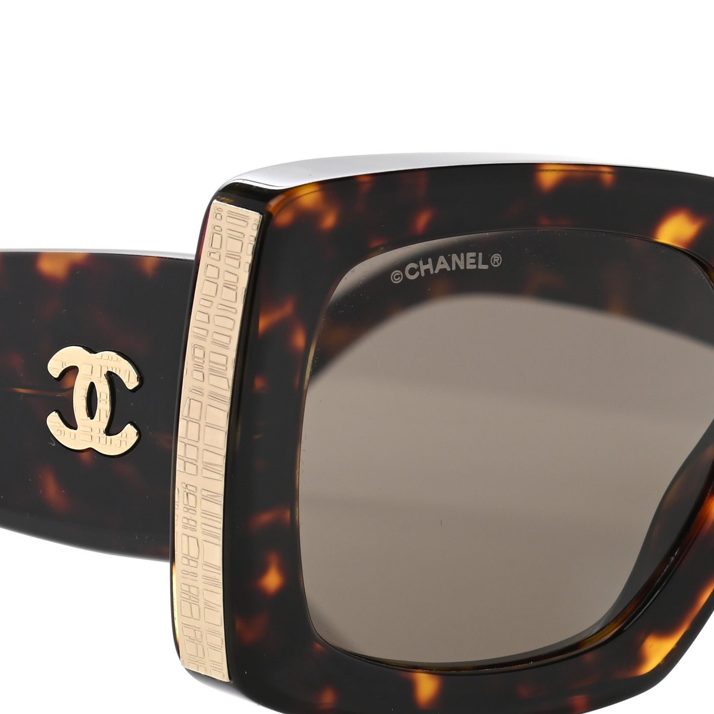 Acetate Rectangle Sunglasses 5435 Tortoise