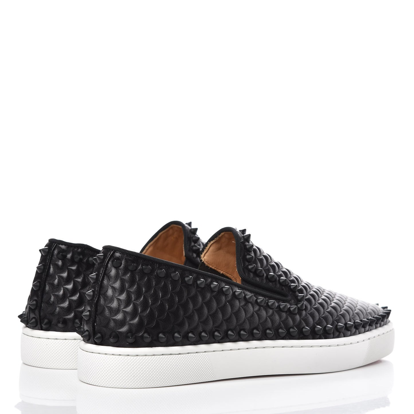 Nappa Scallop Pik Boat Flat 40 Black