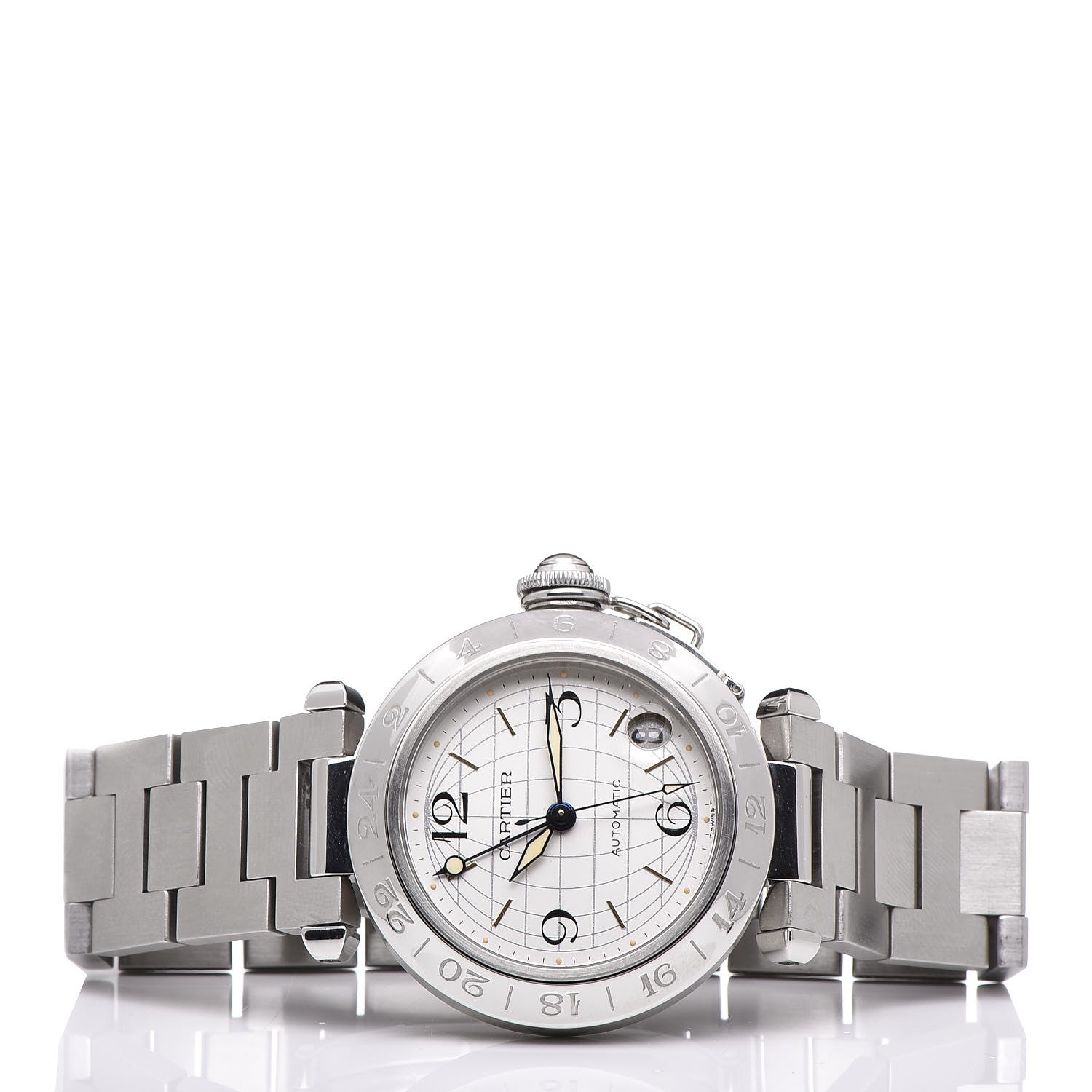 Cartier Stainless Steel 35mm Pasha GMT Automatic Watch 3 of 6