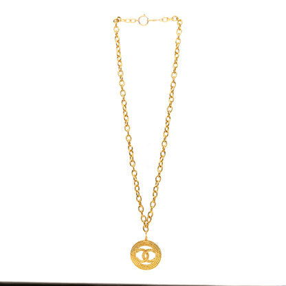 Chanel Metal CC Long Chain Pendant Necklace Gold 3 of 6