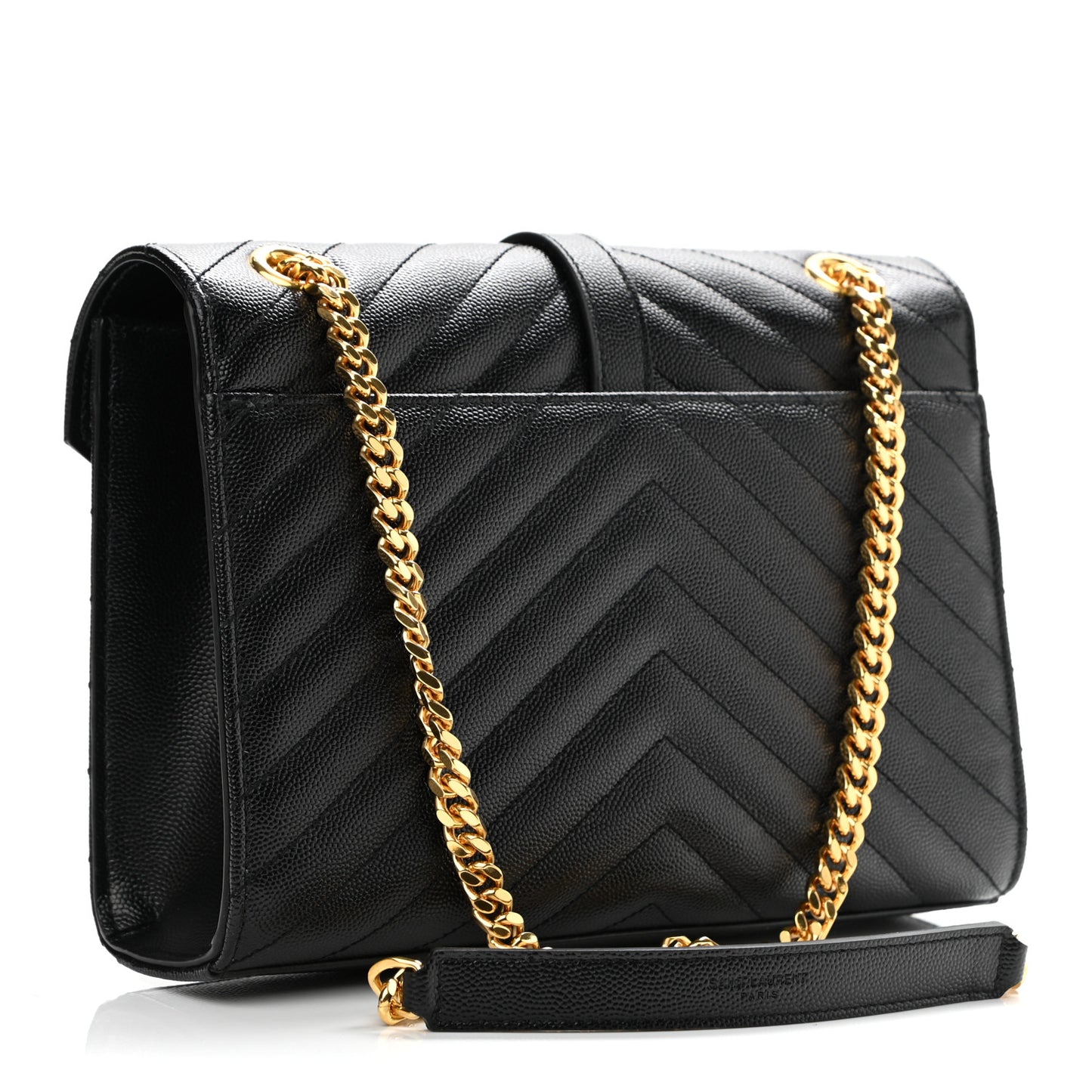Grain De Poudre Matelasse Chevron Medium Monogram Satchel Black