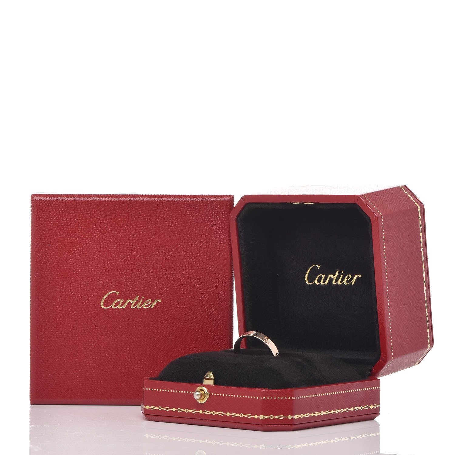 Cartier 18K Pink Gold 3.5mm LOVE Wedding Band Ring 56 7.5 5 of 5