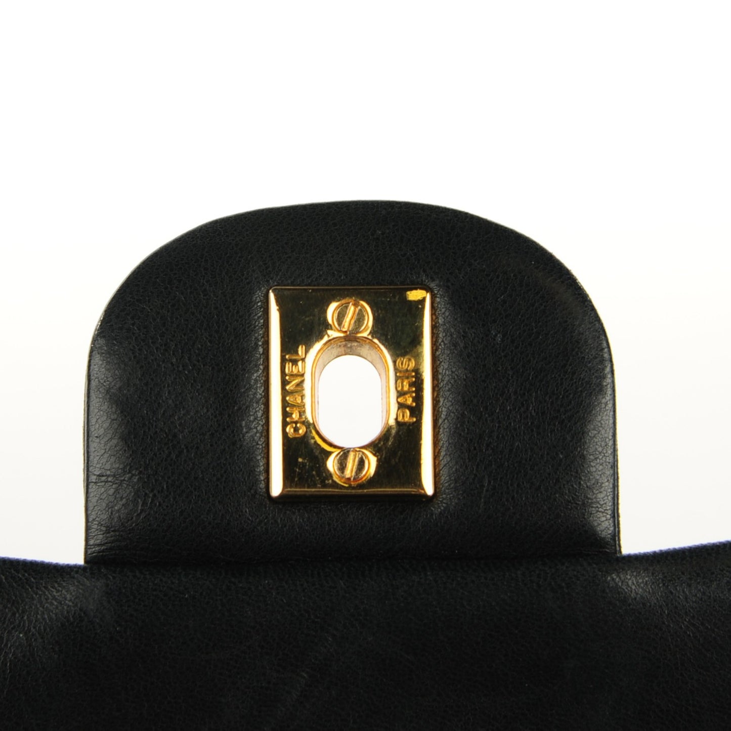 Lambskin Quilted Small Double Flap Black