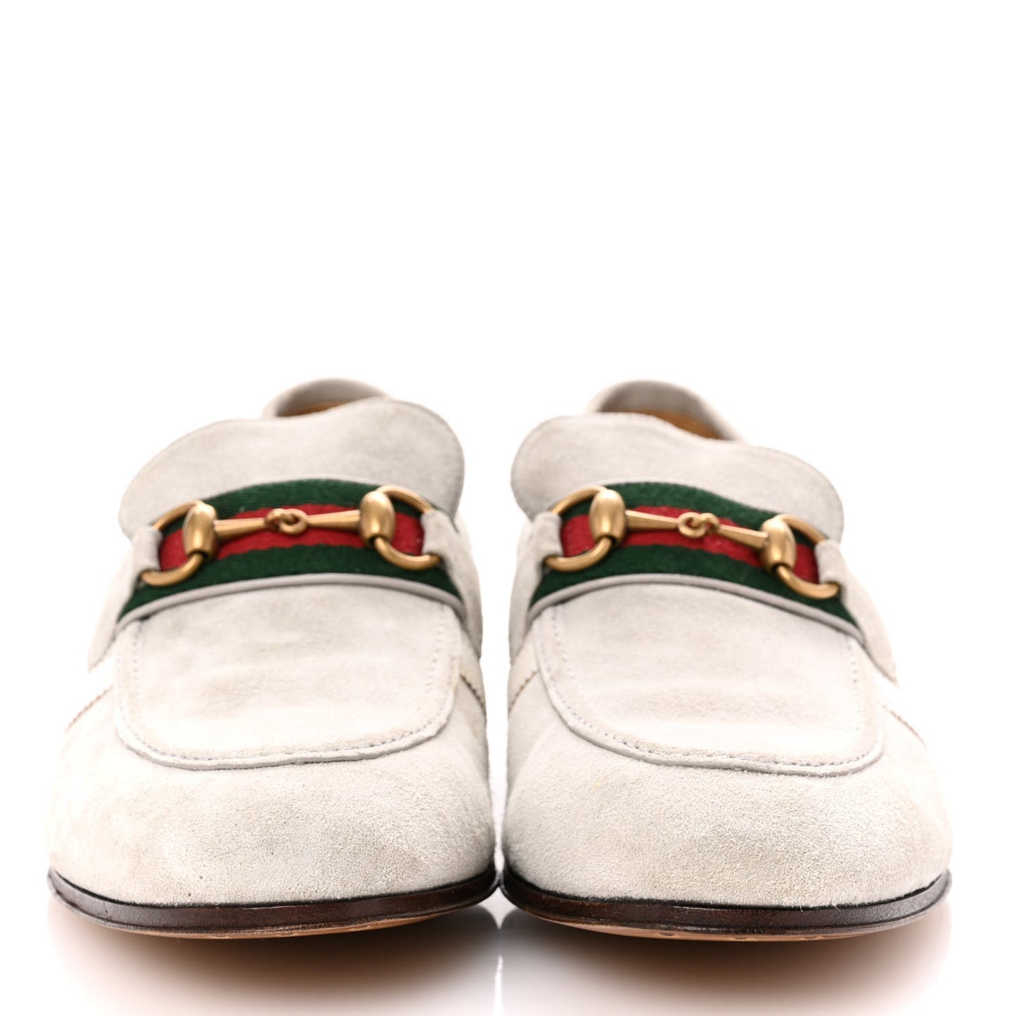 X ADIDAS Suede Supersofty Quentin Goatskin Web Mens Horsebit Loafers 10.5 Grey Sky Off White
