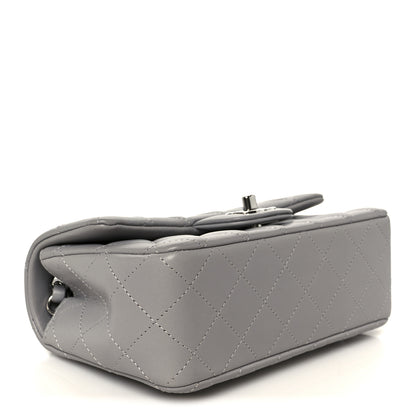 Chanel Lambskin Quilted Mini Rectangular Flap Grey 4 of 12