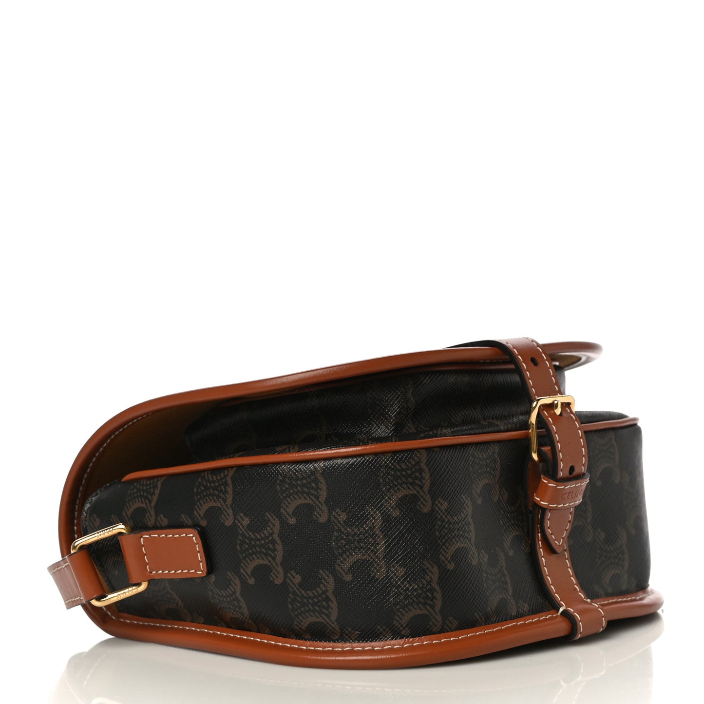 Triomphe Canvas Medium Folco Bag Tan