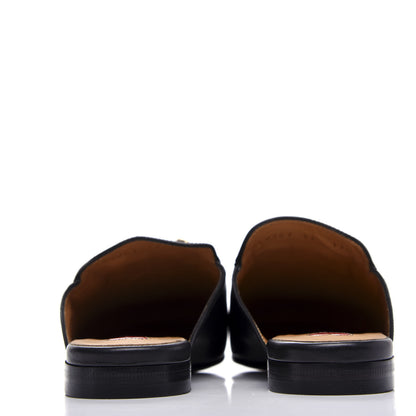 Gucci Calfskin Flower Embroidered Princetown Slippers 37 Black 7 of 11