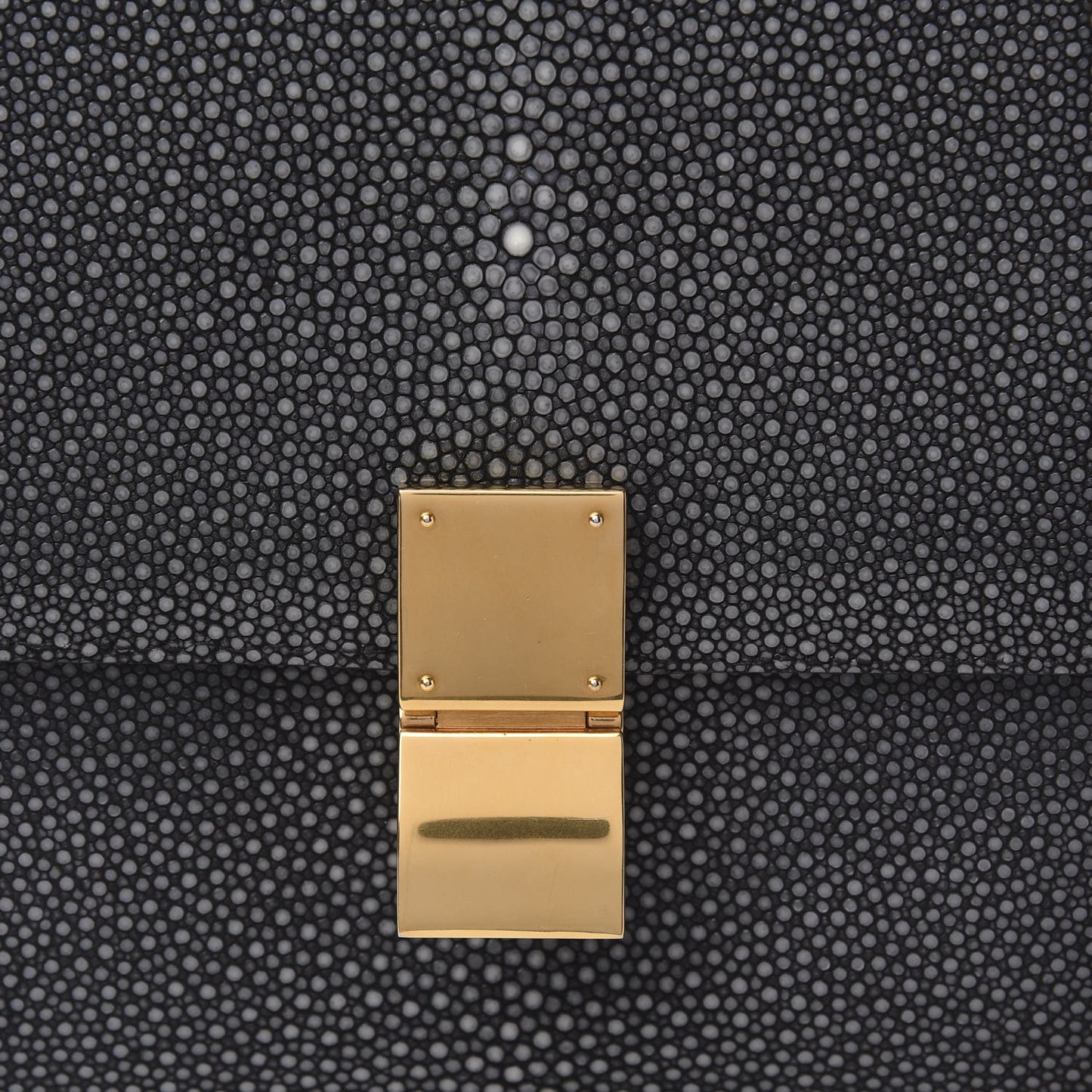 Stingray Medium Classic Box Flap Bag Navy