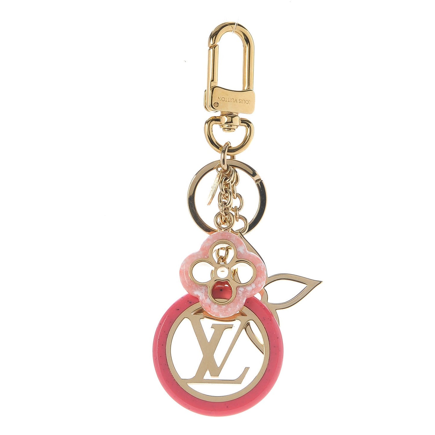 Colorline Bag Charm Key Holder Pink Glitter
