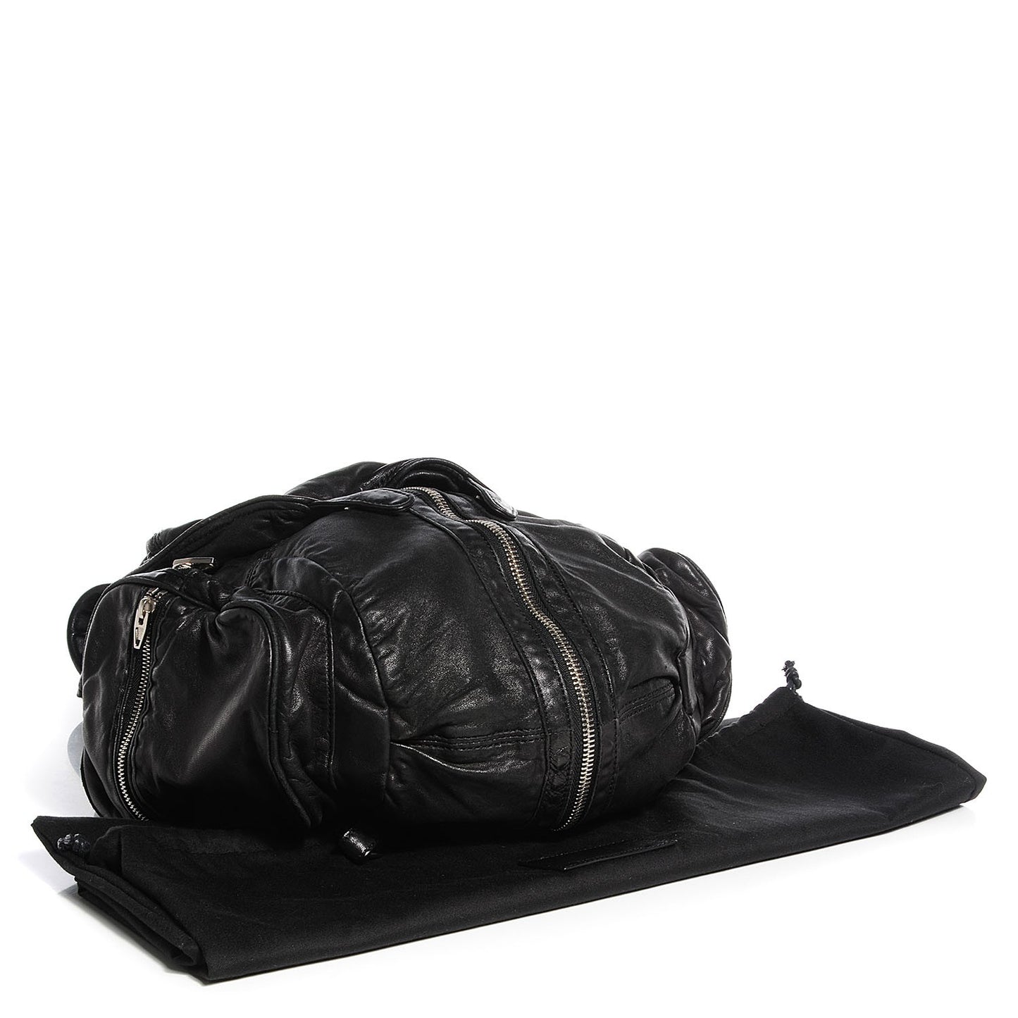 Lambskin Marti Backpack Washed Black with Nickel Hardware