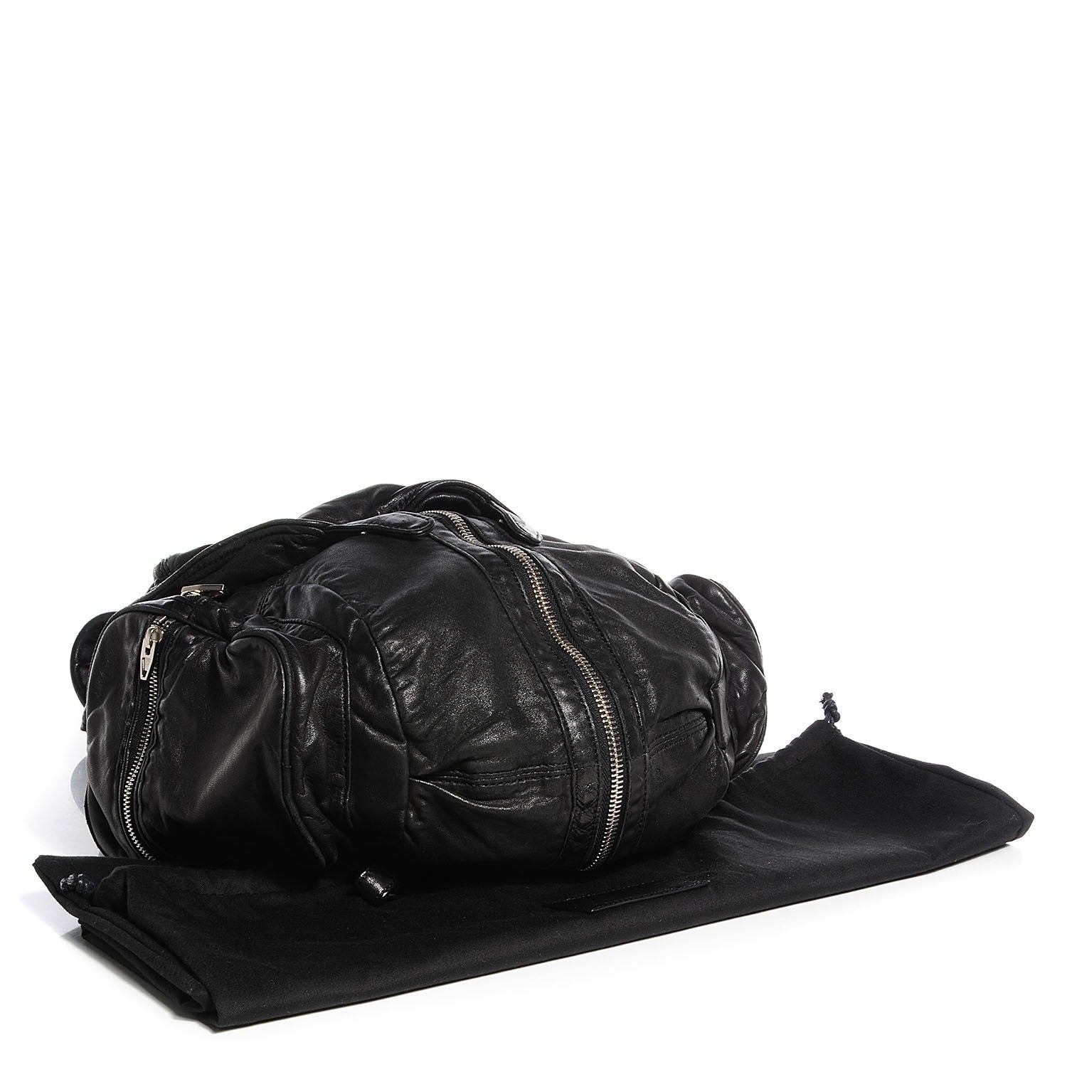 Alexander Wang Lambskin Marti Backpack Washed Black with Nickel Hardware 4 of 7