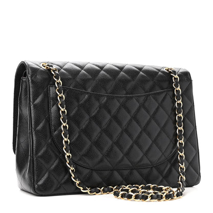 Chanel Caviar Quilted Maxi Double Flap Black 3 of 11