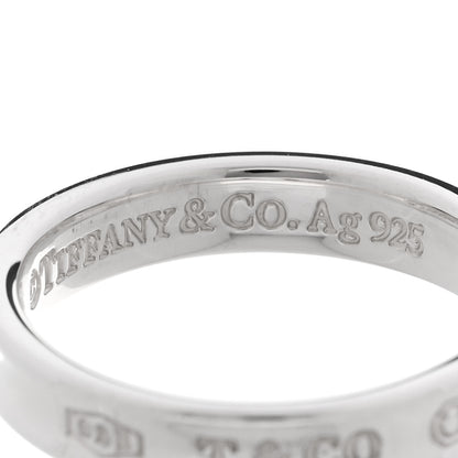 Tiffany Sterling Silver Narrow 1837 Band Ring 57 8 4 of 4