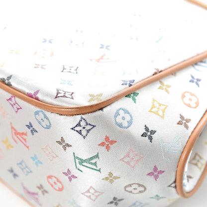 Louis Vuitton Silk Satin Monogram Multicolor Abelia White 9 of 9