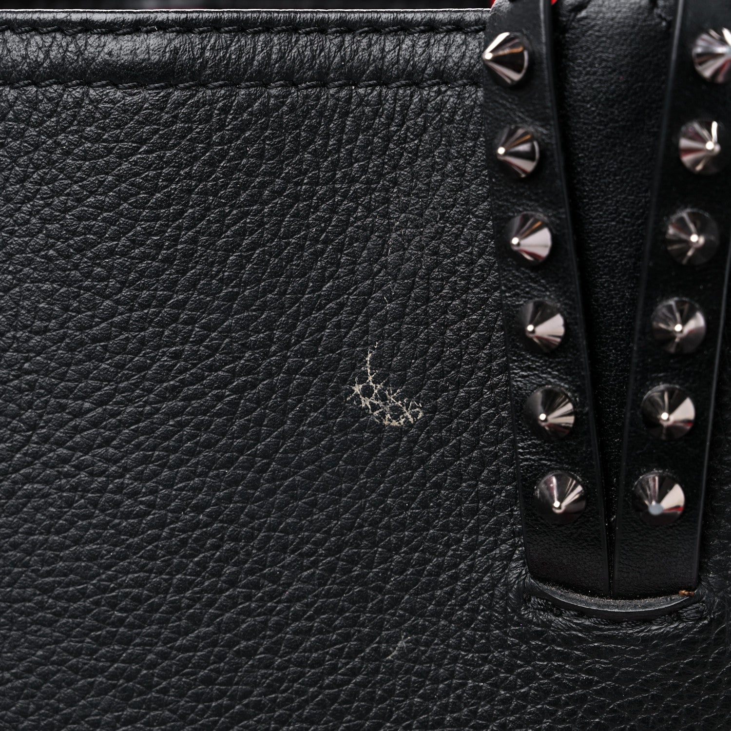 Christian Louboutin Calfskin Spikes Mini East West Cabata Tote Black 12 of 14