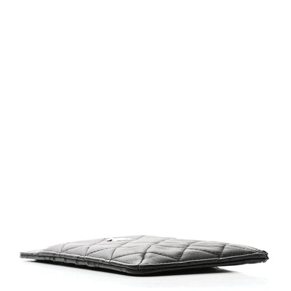 Chanel Lambskin Quilted Classic Flat Wallet Pouch Black 4 of 7